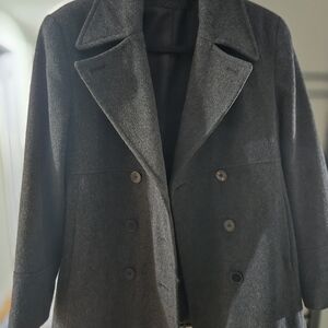 Stylish Gray  Short Peacoat